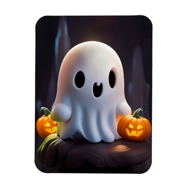 Baby Ghost Creepy Cute Halloween Character Magnet (Vertical)