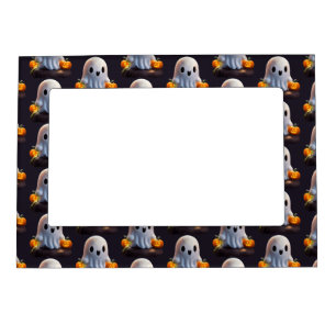 Baby Ghost Creepy Cute Halloween Character Magnetic Frame