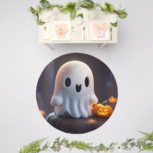 Baby Ghost Creepy Cute Halloween Character Outdoor Rug