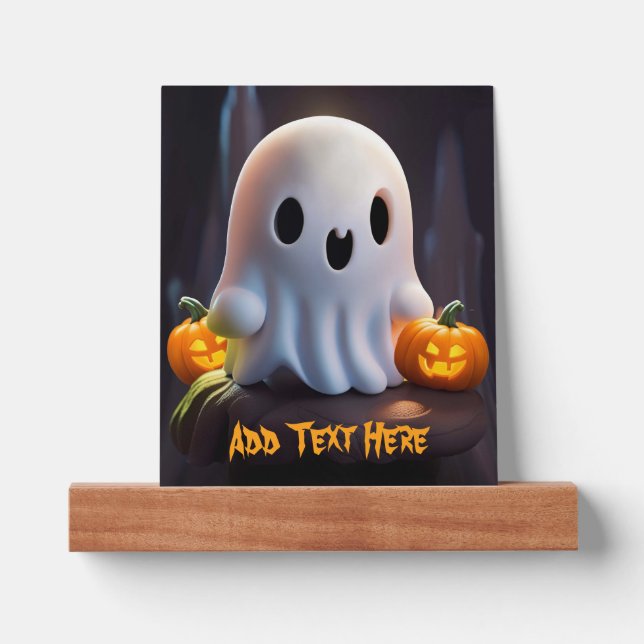 Baby Ghost Creepy Cute Halloween Character Picture Ledge (Front)