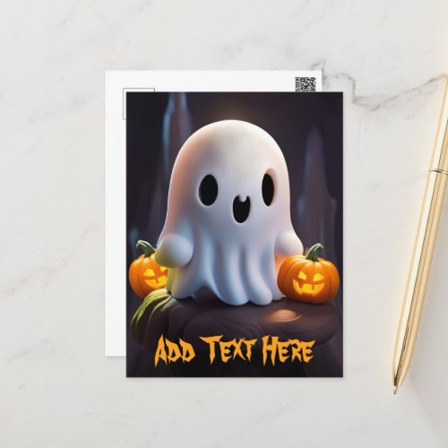 Baby Ghost Creepy Cute Halloween Character Postcard