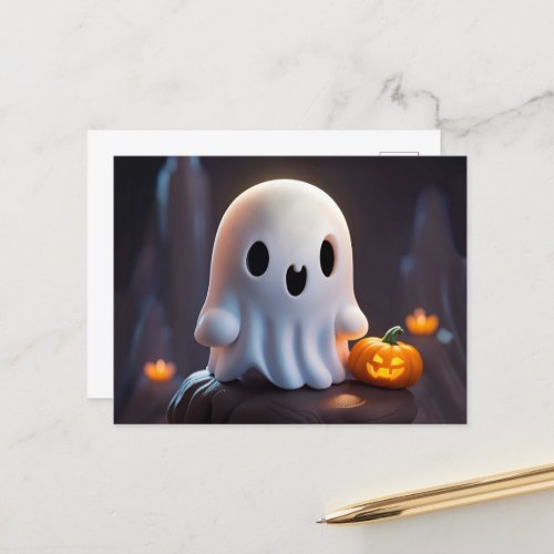 Baby Ghost Creepy Cute Halloween Character Postcard