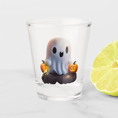 Baby Ghost Creepy Cute Halloween Character Shot Glass