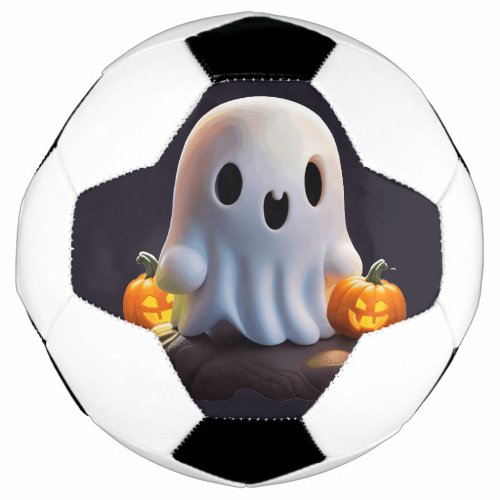 Baby Ghost Creepy Cute Halloween Character Soccer Ball