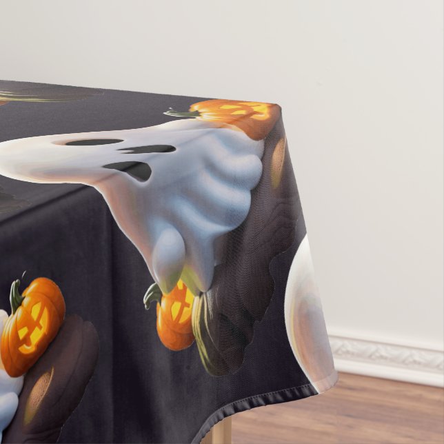Baby Ghost Creepy Cute Halloween Character Tablecloth (In Situ)