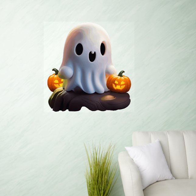 Baby Ghost Creepy Cute Halloween Character Wall Decal (Living Room)
