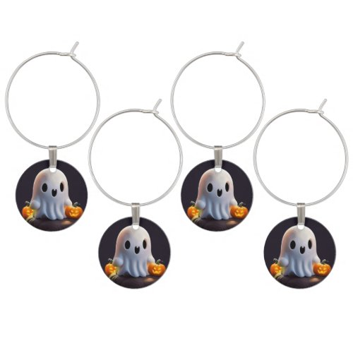 Baby Ghost Creepy Cute Halloween Character Wine Charm