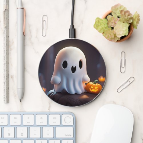 Baby Ghost Creepy Cute Halloween Character Wireless Charger