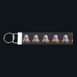 Baby Ghost Creepy Cute Halloween Character Wrist Keychain<br><div class="desc">Spooky Cute Baby Ghost Character surrounded by pumpkins on a Creepy Halloween atmosphere. Original Digital Art Copyright BluedarkArt.</div>