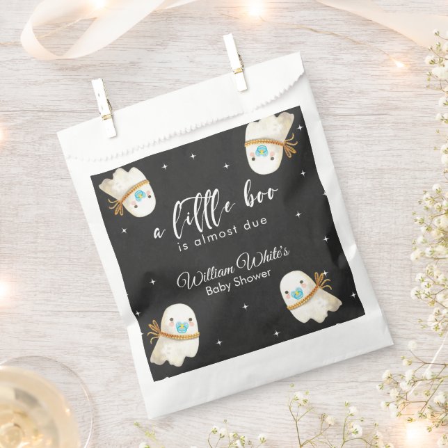 Baby Ghost Halloween Fall Baby Shower  Favor Bag (Clipped)