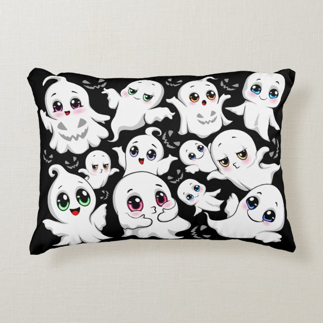 Baby Ghosts Spooky Cute Halloween Mood Accent Pillow (Front)