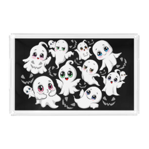 Baby Ghosts Spooky Cute Halloween Mood Acrylic Tray