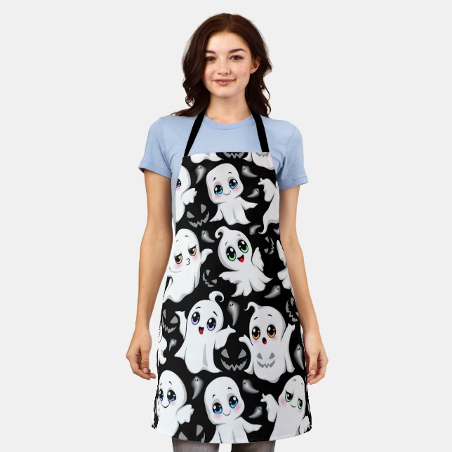Baby Ghosts Spooky Cute Halloween Mood Apron (Worn)
