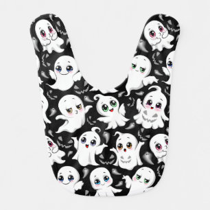 Baby Ghosts Spooky Cute Halloween Mood Baby Bib