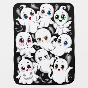 Baby Ghosts Spooky Cute Halloween Mood Blanket