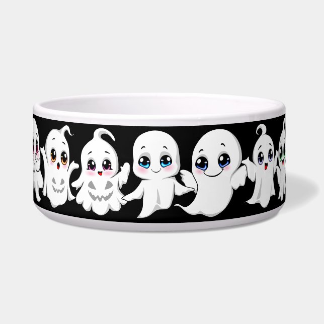 Baby Ghosts Spooky Cute Halloween Mood Bowl (Front)
