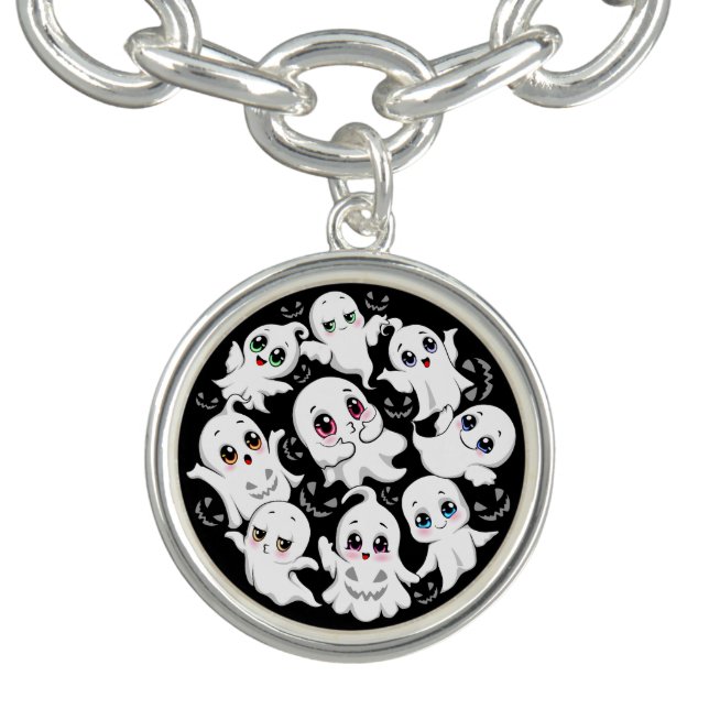 Baby Ghosts Spooky Cute Halloween Mood Bracelet (Design)