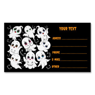 Baby Ghosts Spooky Cute Halloween Mood Business Card Magnet