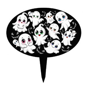Baby Ghosts Spooky Cute Halloween Mood Cake Topper