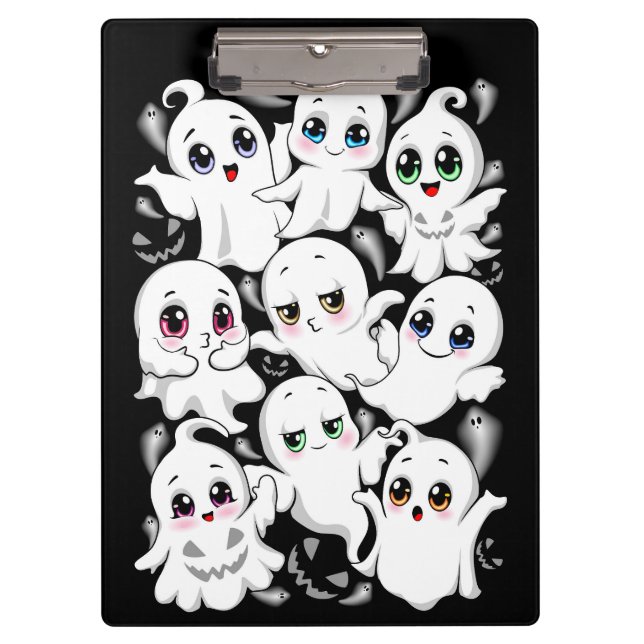Baby Ghosts Spooky Cute Halloween Mood Clipboard (Front)
