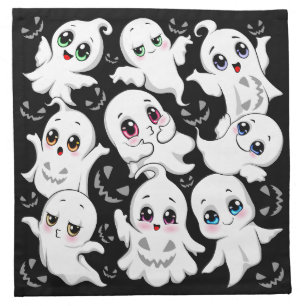 Baby Ghosts Spooky Cute Halloween Mood Cloth Napkin