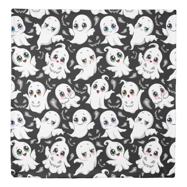 Baby Ghosts Spooky Cute Halloween Mood Duvet Cover (Front)