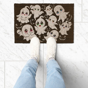 Baby Ghosts Spooky Cute Halloween Mood Fiber Doormat