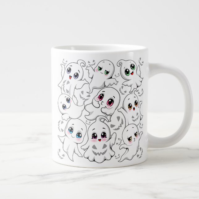 Baby Ghosts Spooky Cute Halloween Mood Giant Coffee Mug (Right)