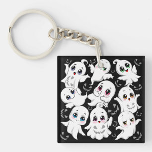 Baby Ghosts Spooky Cute Halloween Mood Keychain