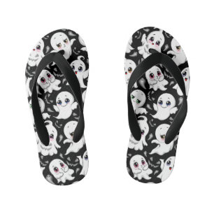 Baby Ghosts Spooky Cute Halloween Mood Kid's Flip Flops