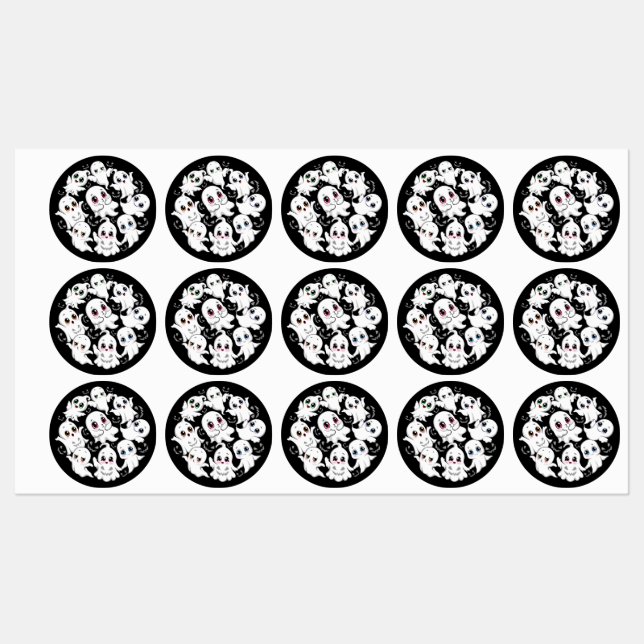 Baby Ghosts Spooky Cute Halloween Mood Labels (Sheet)