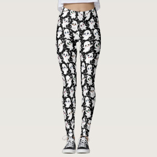 Baby Ghosts Spooky Cute Halloween Mood Leggings