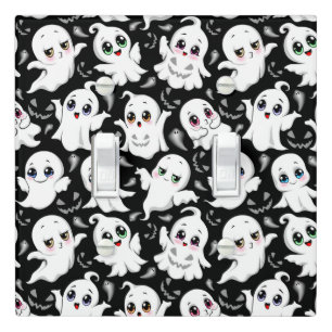 Baby Ghosts Spooky Cute Halloween Mood Light Switch Cover
