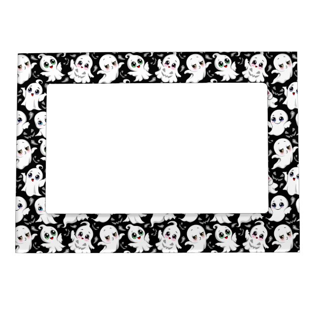 Baby Ghosts Spooky Cute Halloween Mood Magnetic Frame (Front)