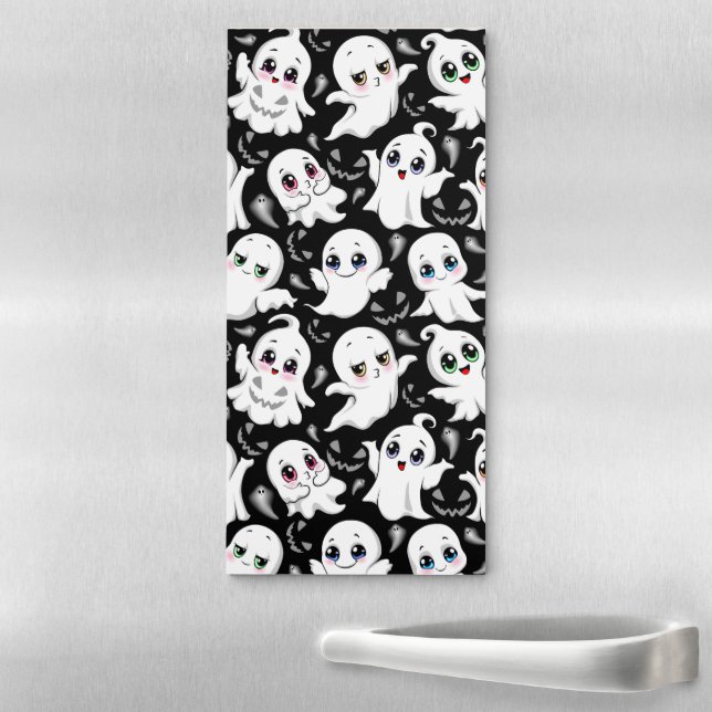 Baby Ghosts Spooky Cute Halloween Mood Magnetic Notepad (In Situ)