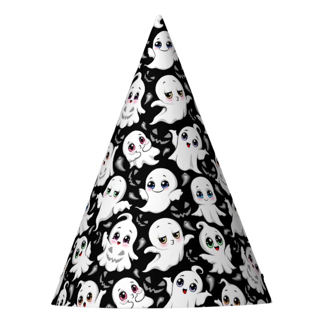 Baby Ghosts Spooky Cute Halloween Mood Party Hat (Front)