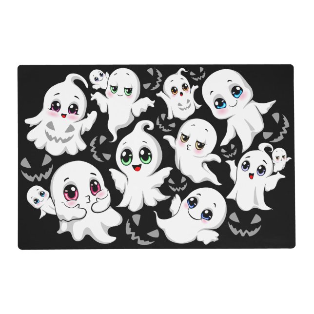 Baby Ghosts Spooky Cute Halloween Mood Placemat (Front)