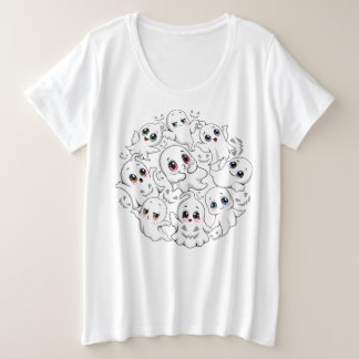 Baby Ghosts Spooky Cute Halloween Mood Plus Size T-Shirt
