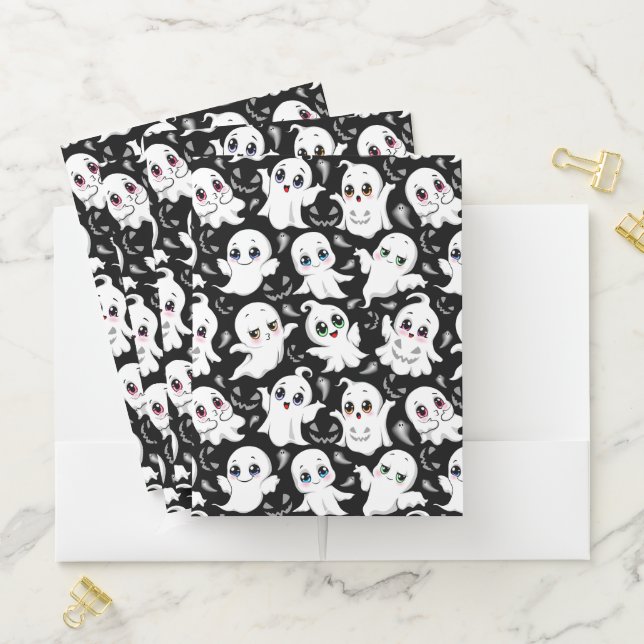 Baby Ghosts Spooky Cute Halloween Mood Pocket Folder (In Situ)