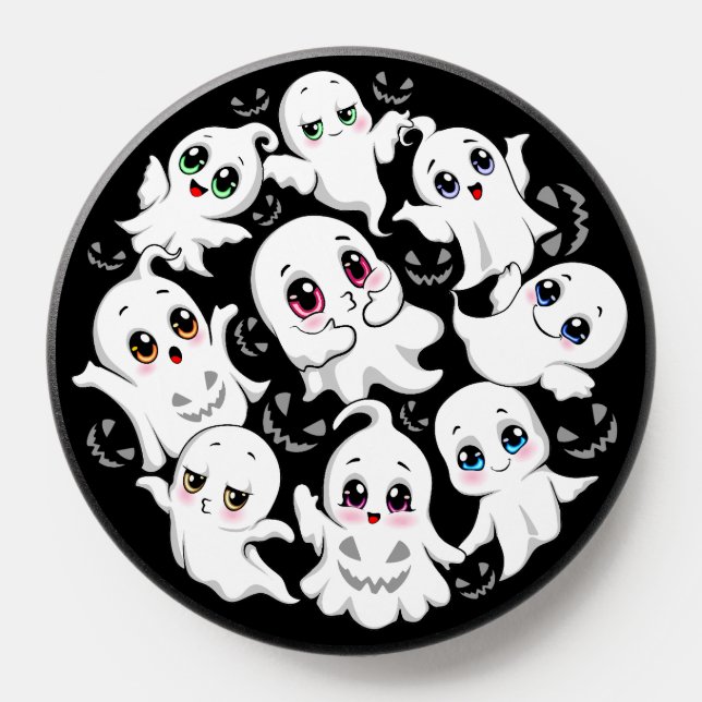 Baby Ghosts Spooky Cute Halloween Mood PopSocket (Popsocket)