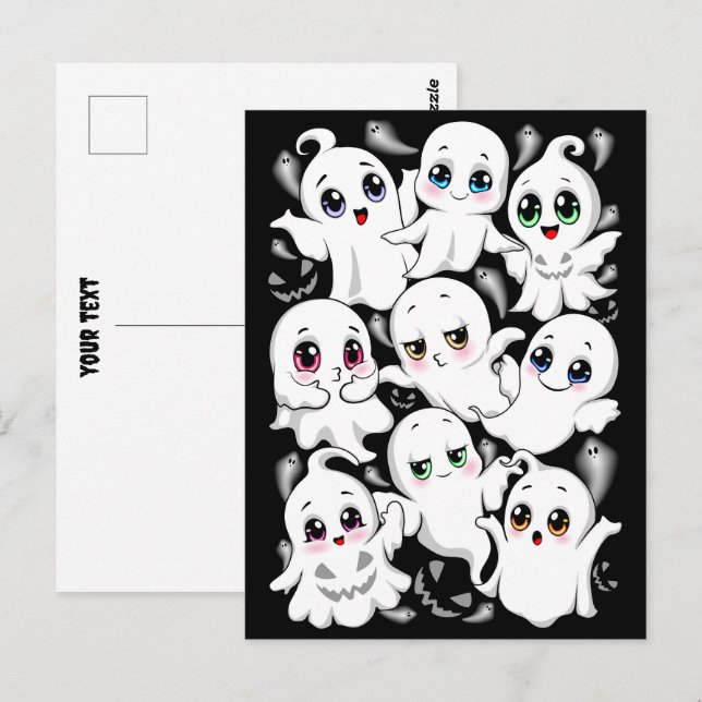Baby Ghosts Spooky Cute Halloween Mood Postcard (Front/Back)