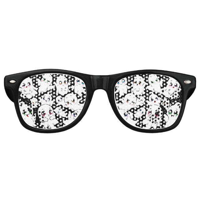 Baby Ghosts Spooky Cute Halloween Mood Retro Sunglasses (Front)