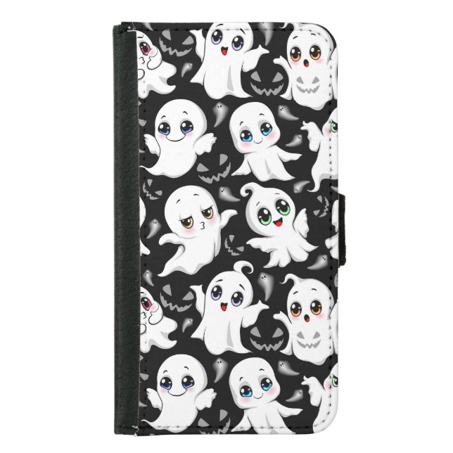 Baby Ghosts Spooky Cute Halloween Mood Samsung Galaxy Wallet Case (Front)