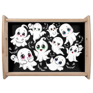 Baby Ghosts Spooky Cute Halloween Mood Serving Tray