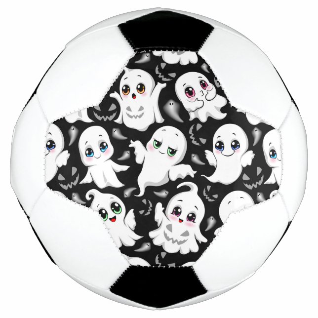 Baby Ghosts Spooky Cute Halloween Mood Soccer Ball (Front)