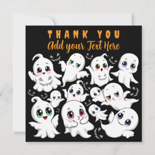 Baby Ghosts Spooky Cute Halloween Mood Thank You Card