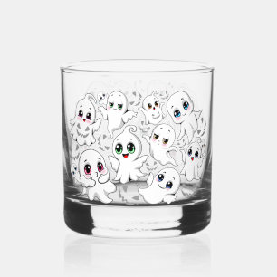Baby Ghosts Spooky Cute Halloween Mood Whiskey Glass
