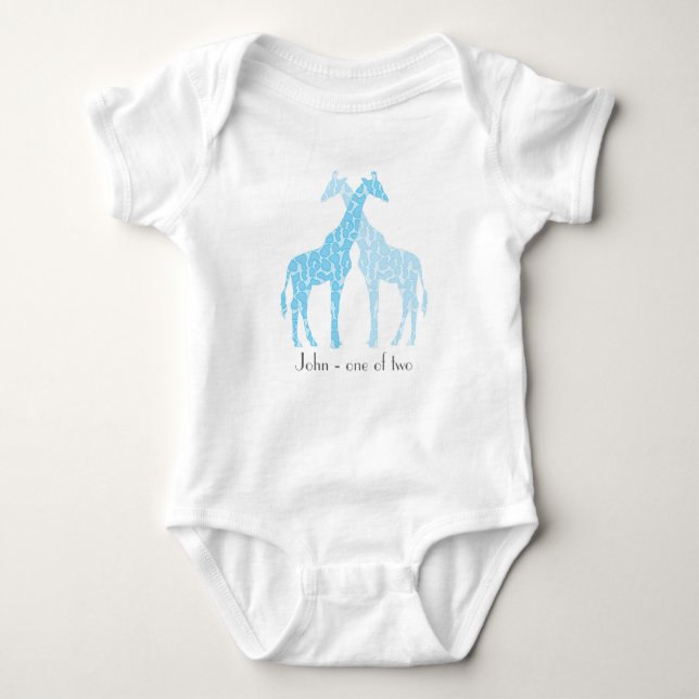 Baby Gift -Baby Giraffe Twins Shirt (Front)