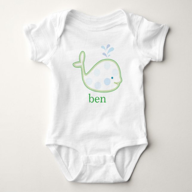 Baby Gift - Baby Whale Baby Bodysuit (Front)