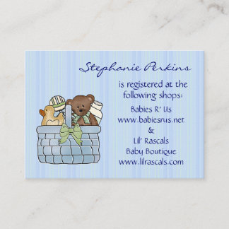 Baby Gift Basket Registry Cards